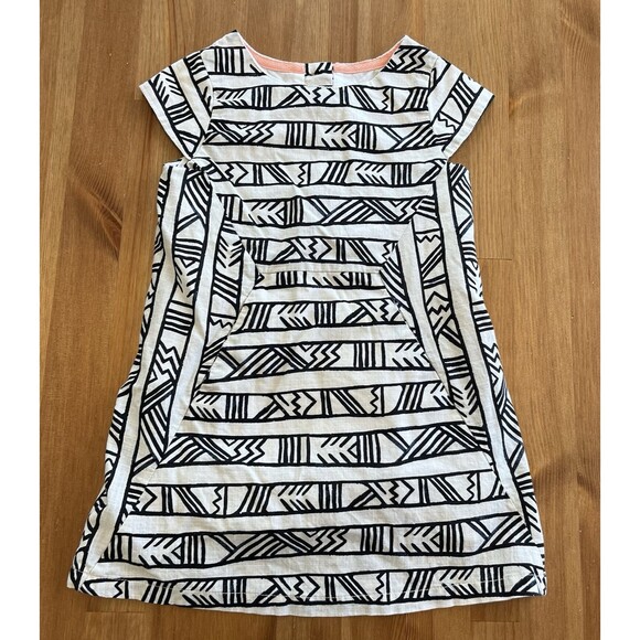 GENUINE KIDS OshKosh Toddler Dress 3T Black/White Tribal Print Cotton - Picture 1 of 12